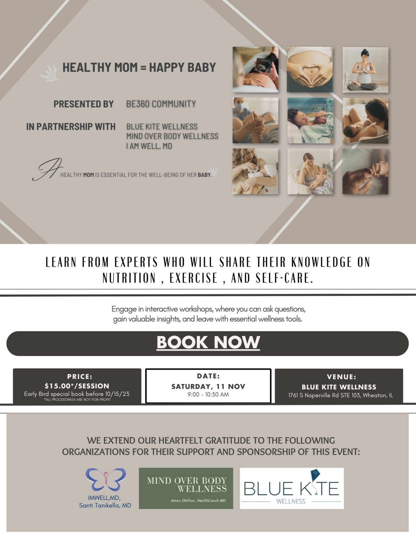 Healthy Mommy = Happy Mommy Event
